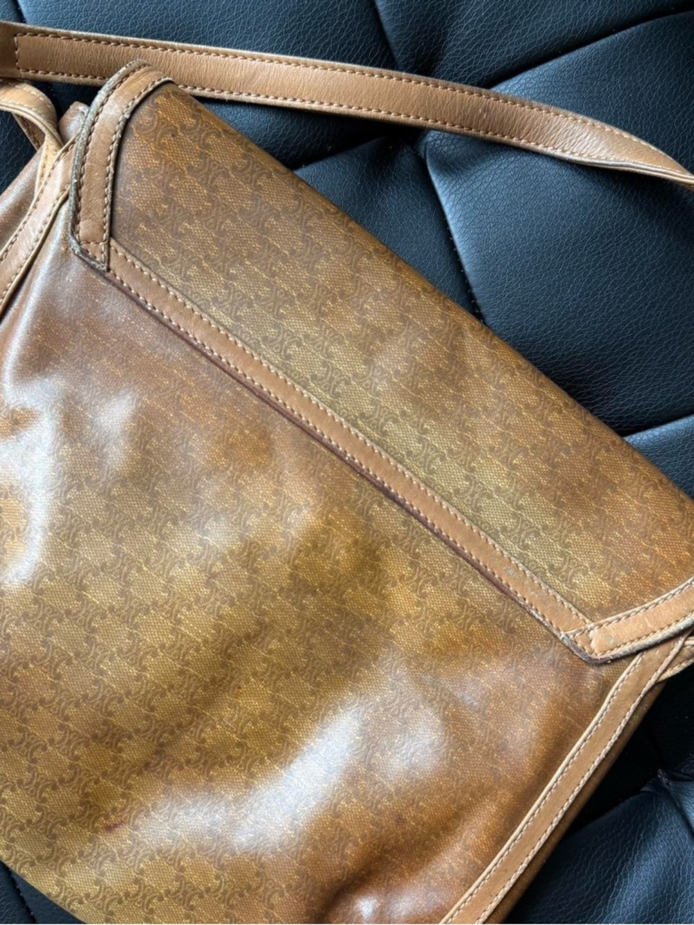 Celine Tan Leather Interior Shoulder Bag - Picture 4 of 8
